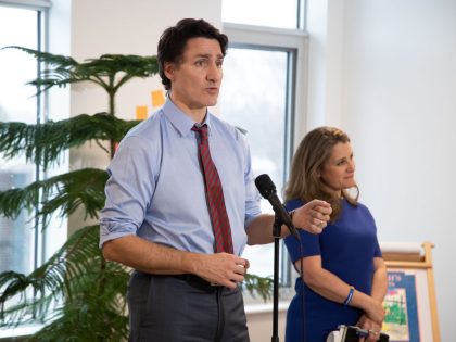 Prime Minister Justin Trudeau And Finance Minister Chrystia Freeland Hold News Conference