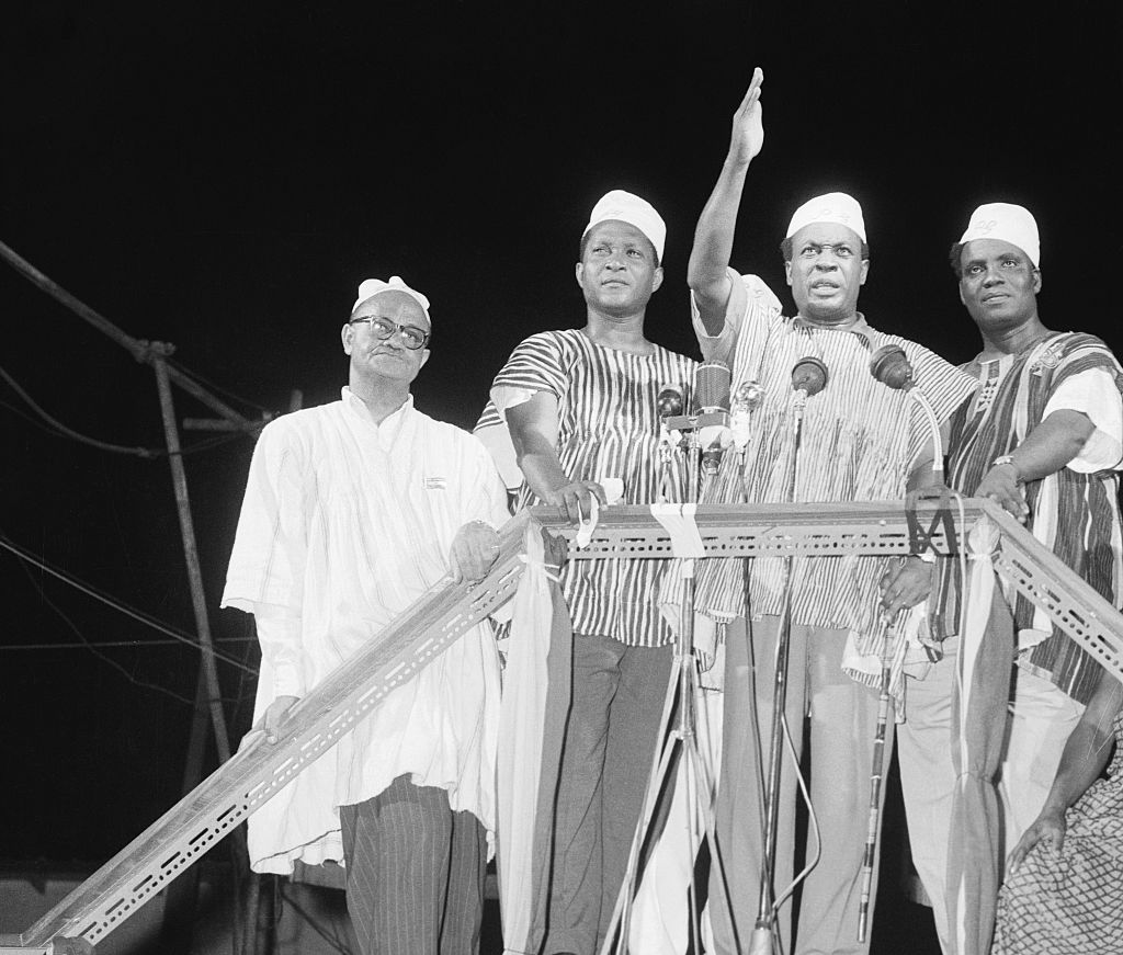 Kwame Nkrumah Waving to Crowd