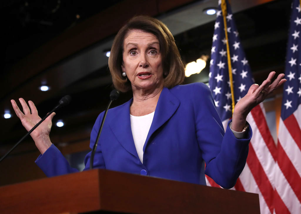House Speaker Nancy Pelosi Holds Her Weekly Press Conference At The Capitol