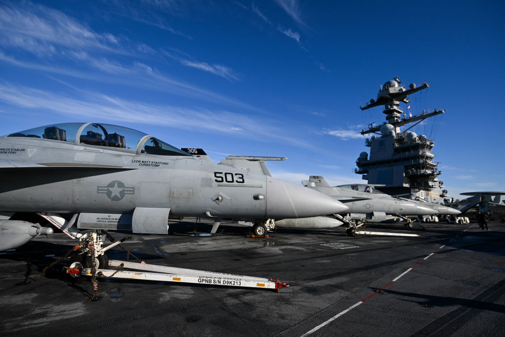 On Board The Aircraft Carrier USS Gerald R. Ford