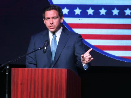 Florida Governor Desantis's Address To Republican Party Of Wisconsin Draws Pro-Trump Protesters