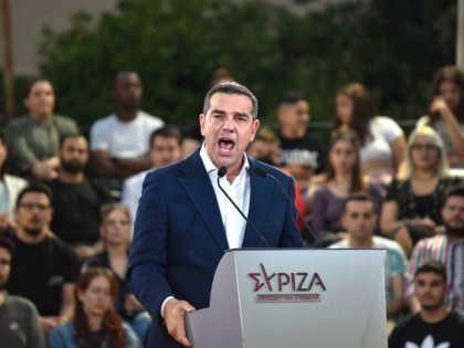 SYRIZA Party Leader Alexis Tsipras Campaigns For Second Vote In Nikaia In Piraeus, Greece