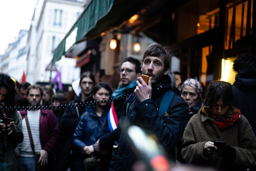 Protest Against French Publisher Arrest
