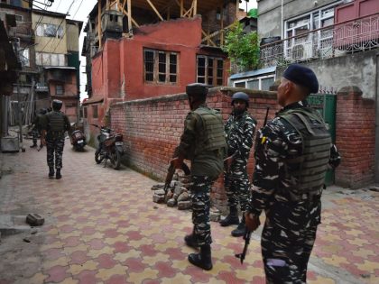 Indian army soldiers conduct search operation inside the