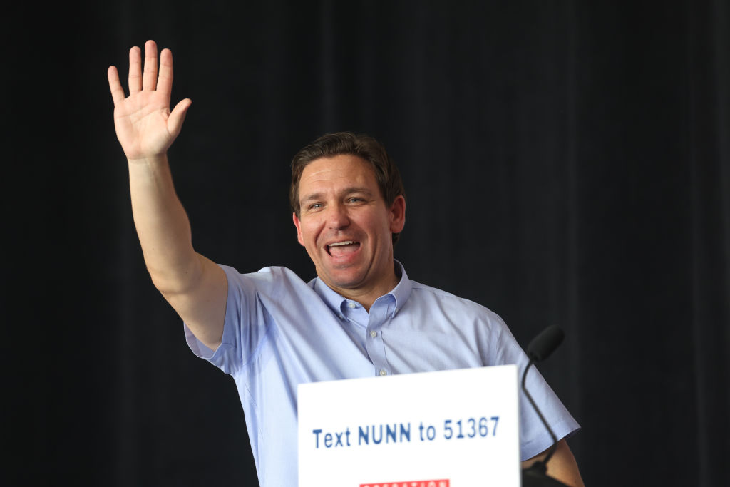 Republican Presidential Candidate Ron DeSantis Campaigns In Iowa