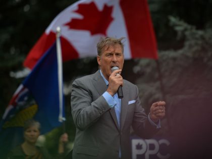 PPC Leader Maxime Bernier In Edmonton