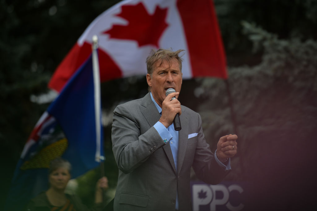 PPC Leader Maxime Bernier In Edmonton