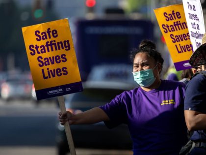 Nurses at Garfield Medical Center in Monterey Park launched a 10-day strike on Friday.