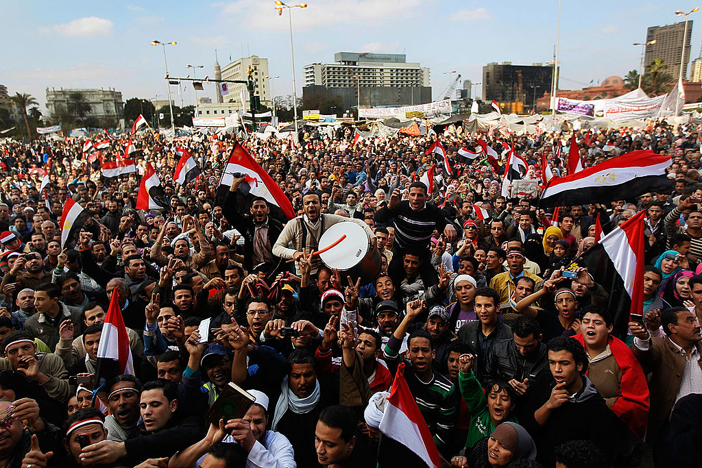 Tahrir Square Celebration and Clean Up After Mubarak Cedes Power
