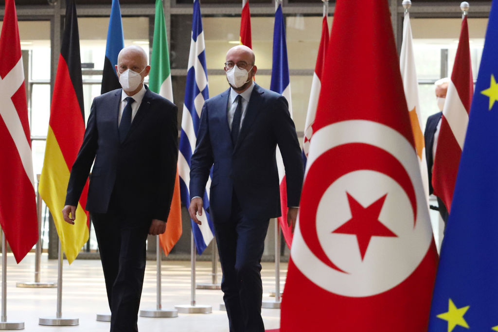 Tunisia's President Kais Saied Meets European Union Leaders
