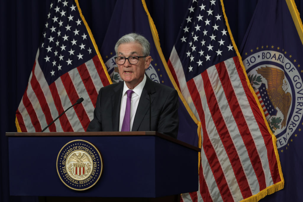 Federal Reserve Chair Jerome Powell Holds His News Conference After The Federal Open Market Committee Meeting