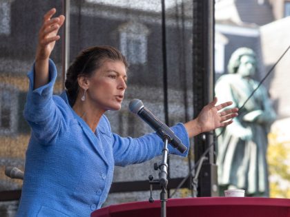 Sarah Wagenknecht Of Die Linke Campaigns In Bonn
