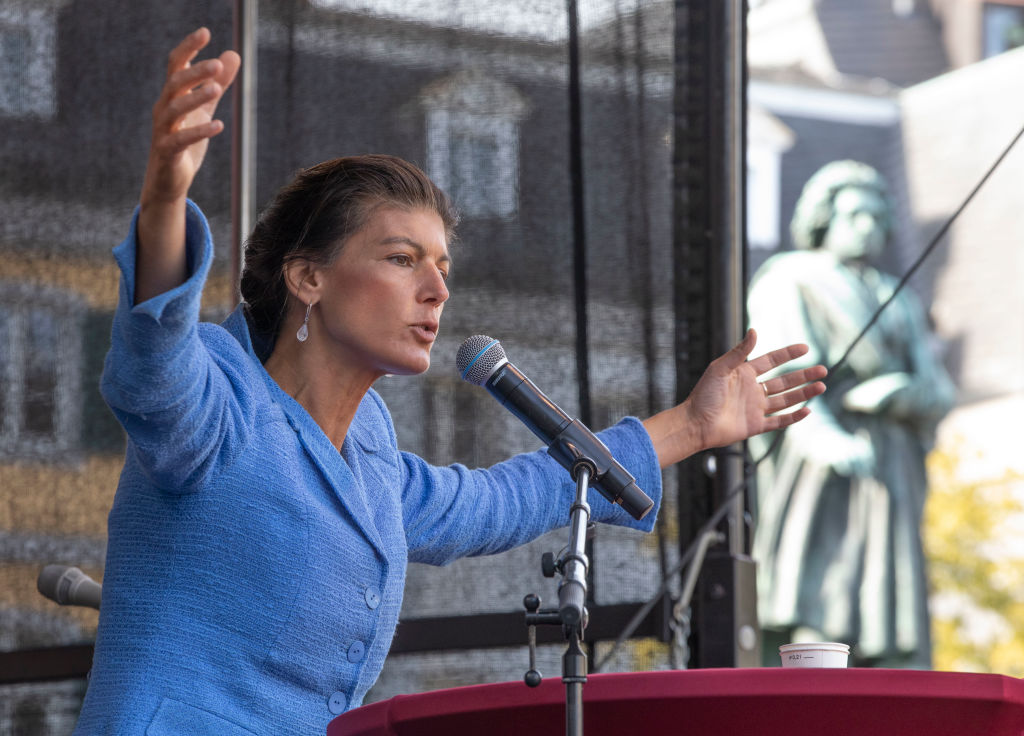 Sarah Wagenknecht Of Die Linke Campaigns In Bonn