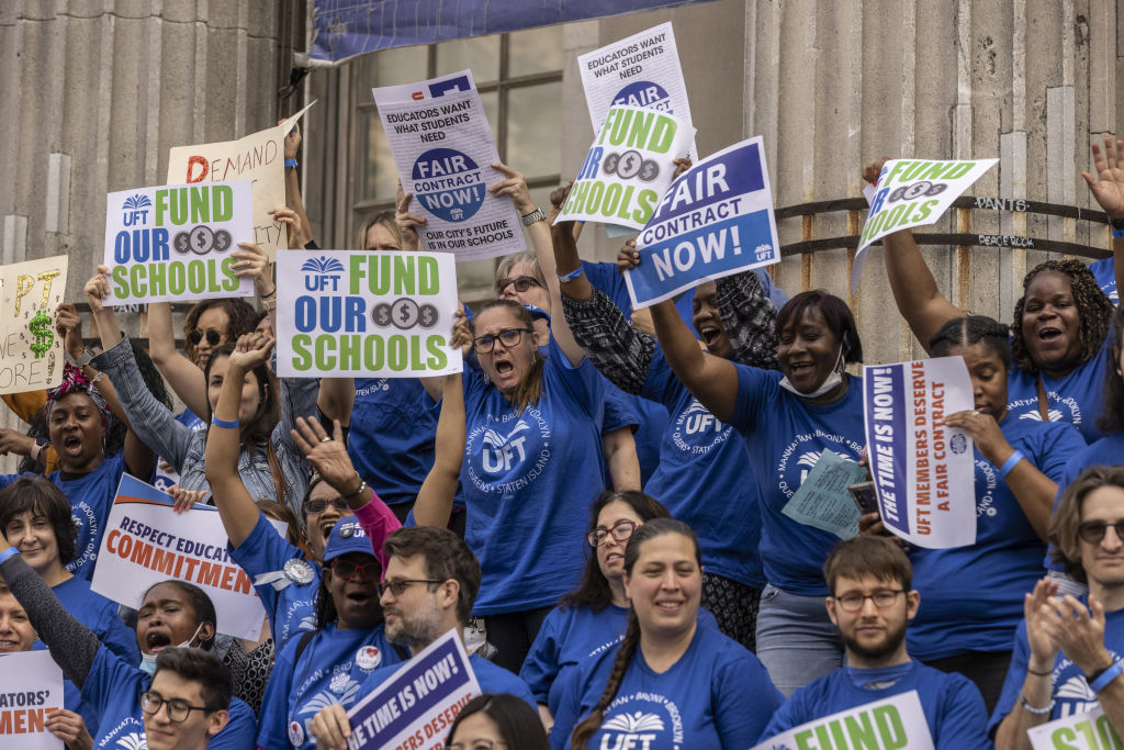 United Federation Of Teachers Rally For Fair Contract In New York