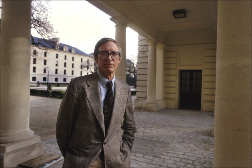 Close-Up John Rawls, Philosopher On March 20th, 1987 In Paris,France