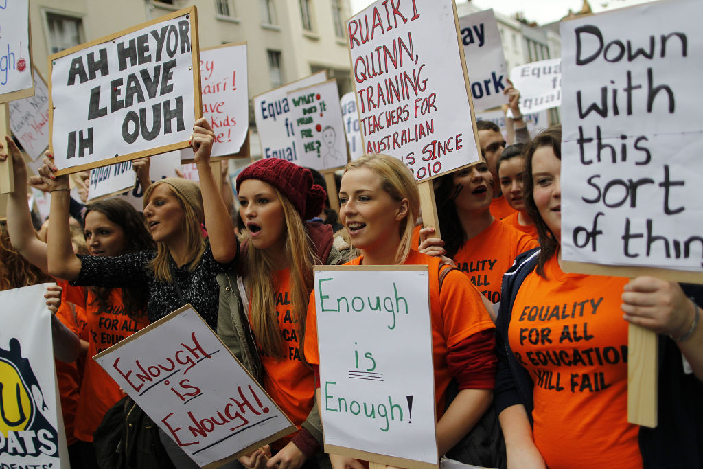 Irish teacher protest