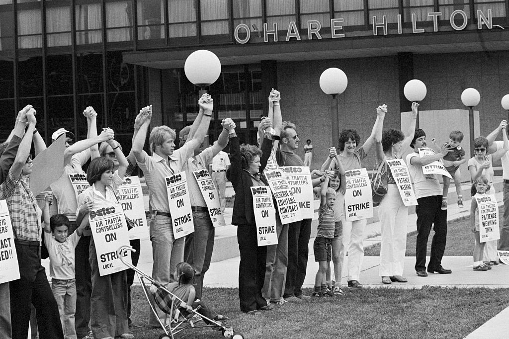 Striking Air Traffic Controllers Showing Solidarity