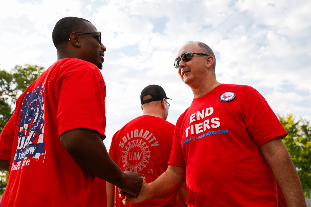 United Auto Workers Members March In Detroit Labor Day Parade