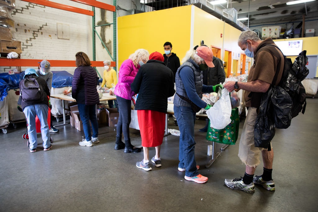 Lines Stretch Down the Block at Food Banks as Costs Go Up and Pandemic Aid Expires