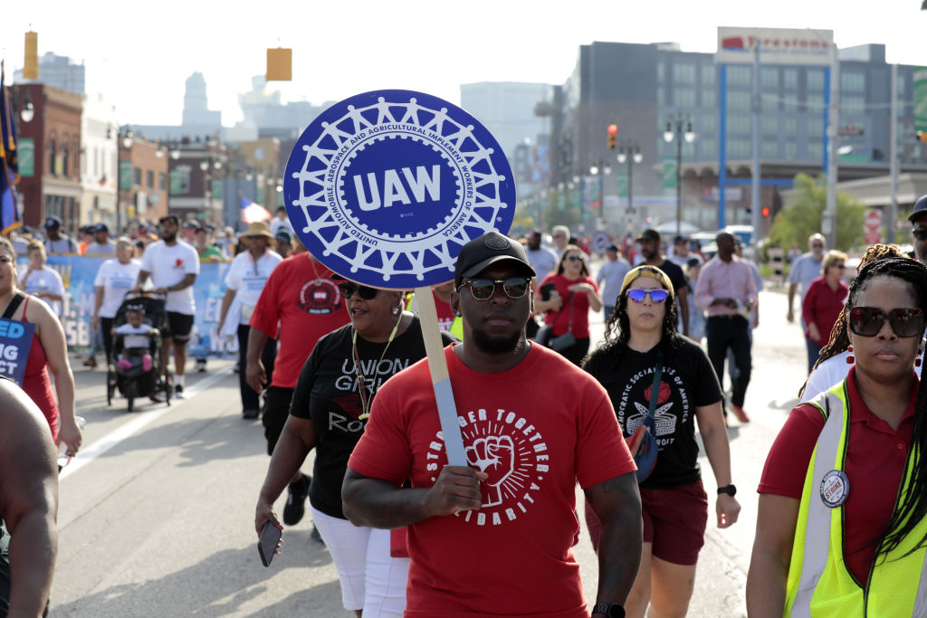 UAW Members Participate In Labor Day Parade