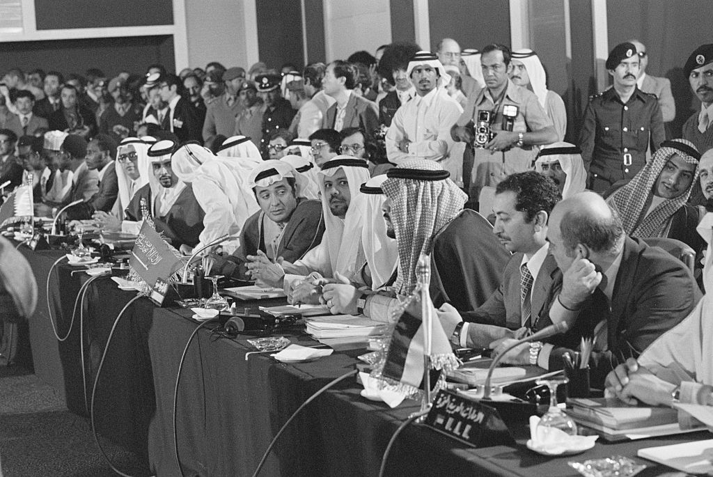 Sheikh Yamani at OPEC Meeting