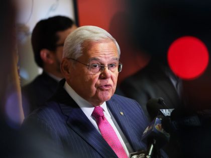 Recently Indicted New Jersey Sen. Menendez Delivers Statement To The Media In NJ