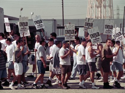 United Parcel Service Workers On Picket Line
