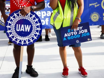 United Auto Workers Members March In Detroit Labor Day Parade