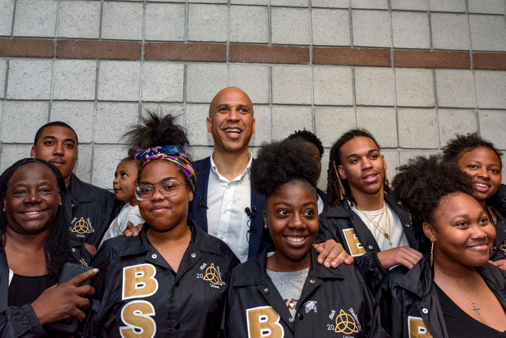 Democratic presidential candidate, Sen. Cory Booker, poses