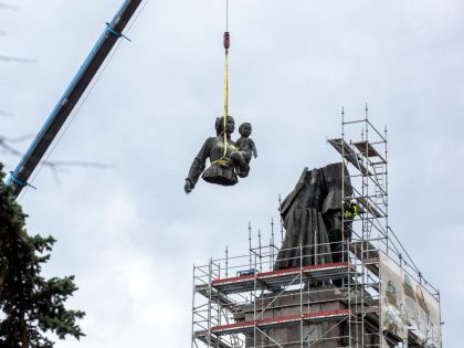 Dismantling Of Part Of The Statues From The Monument To The Soviet Army In Sofia.