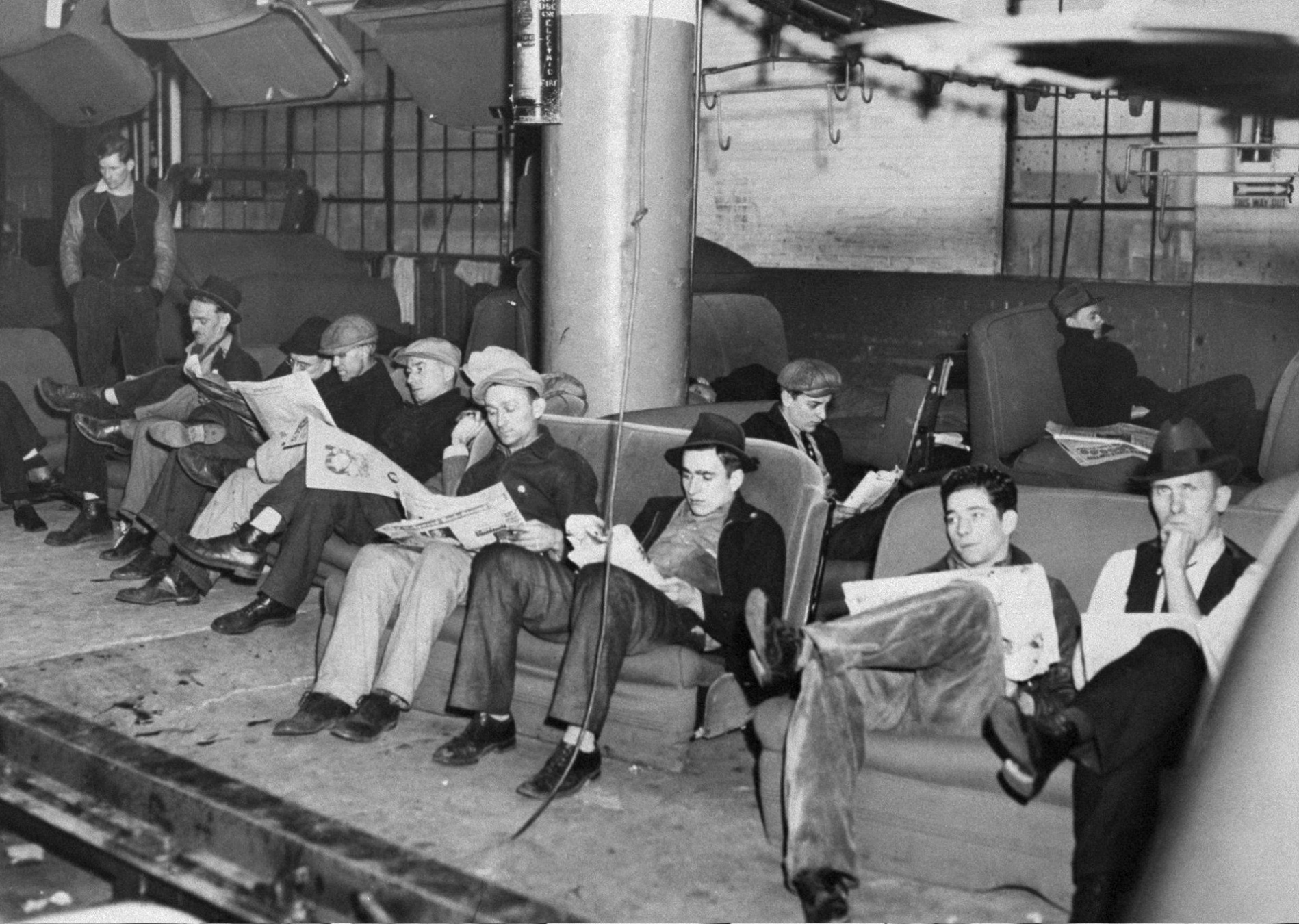 Sit-down strikers during General Motors' Chevrolet auto work