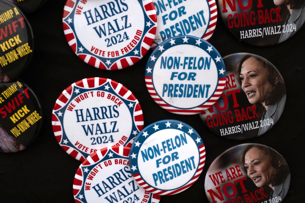 Democratic Presidential Candidate Kamala Harris Campaigns In Michigan