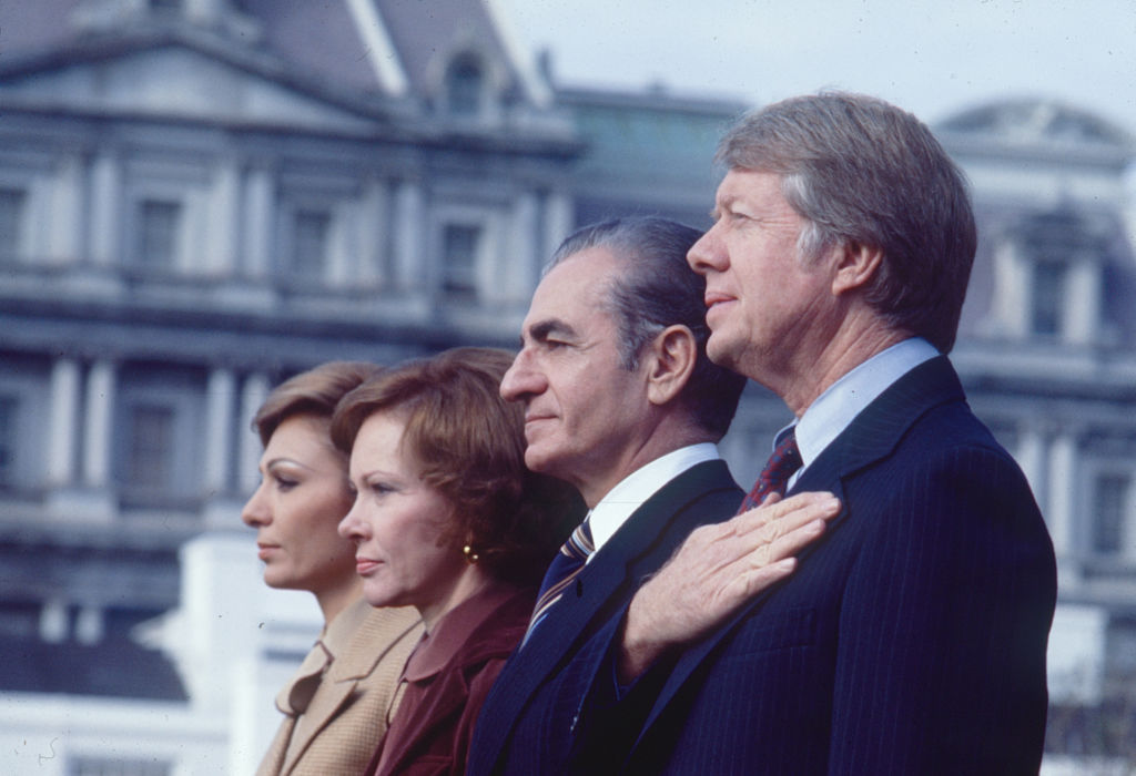 Carters Host Shah of Iran