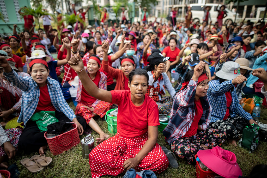 Factory Workers Protests In Yangon