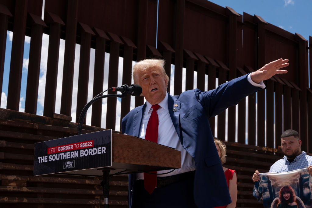 Trump Holds Campaign Event on U.S.-Mexico Border in Cochise County, Arizona