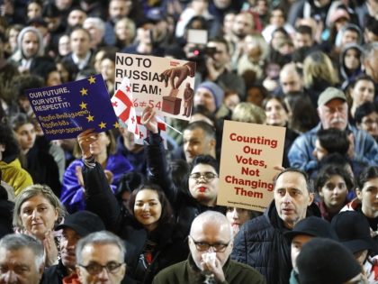 Opposition rally to protest election results in Tbilisi