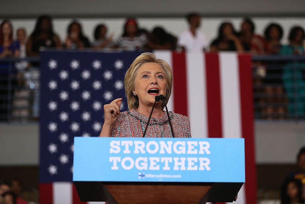 Democratic Presidential Candidate Hillary Clinton Campaigns In Greensboro, North Carolina