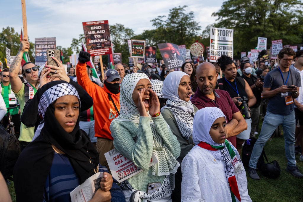 Protesters Demonstrate During The 2024 Democratic National Convention In Chicago