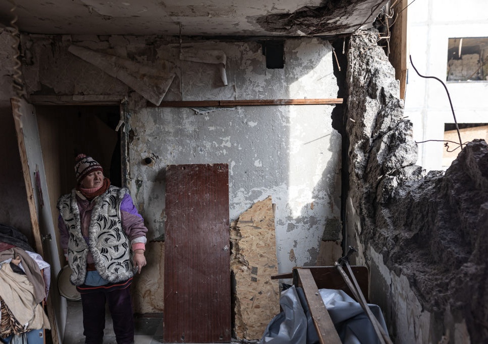 Russian strikes leave destruction on Kostiantynivka