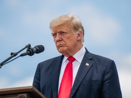 Former President Trump Joins TX Gov. Abbott At Unfinished Border Wall