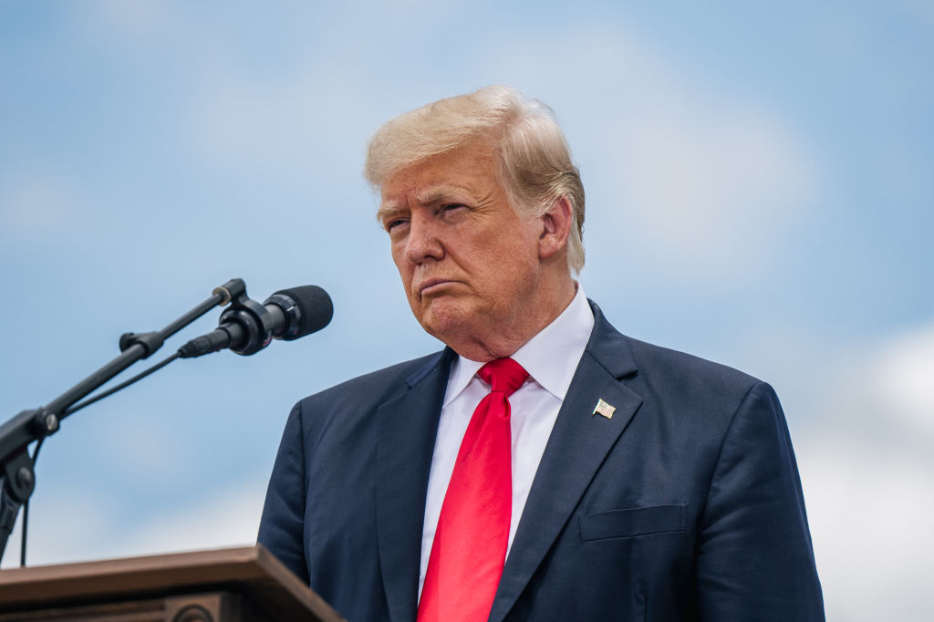 Former President Trump Joins TX Gov. Abbott At Unfinished Border Wall