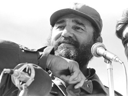 Fidel Castro Talking Into Mike