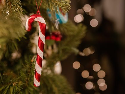 Close-up of a Red  Christmas Ornament