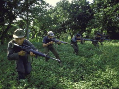 FMLN guerrillas in Department of San Mig