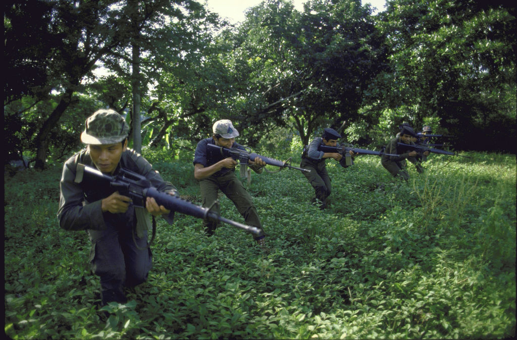 FMLN guerrillas in Department of San Mig