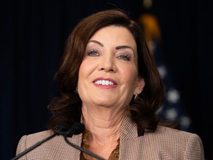 Governor Kathy Hochul speaks as she unveils first proposal