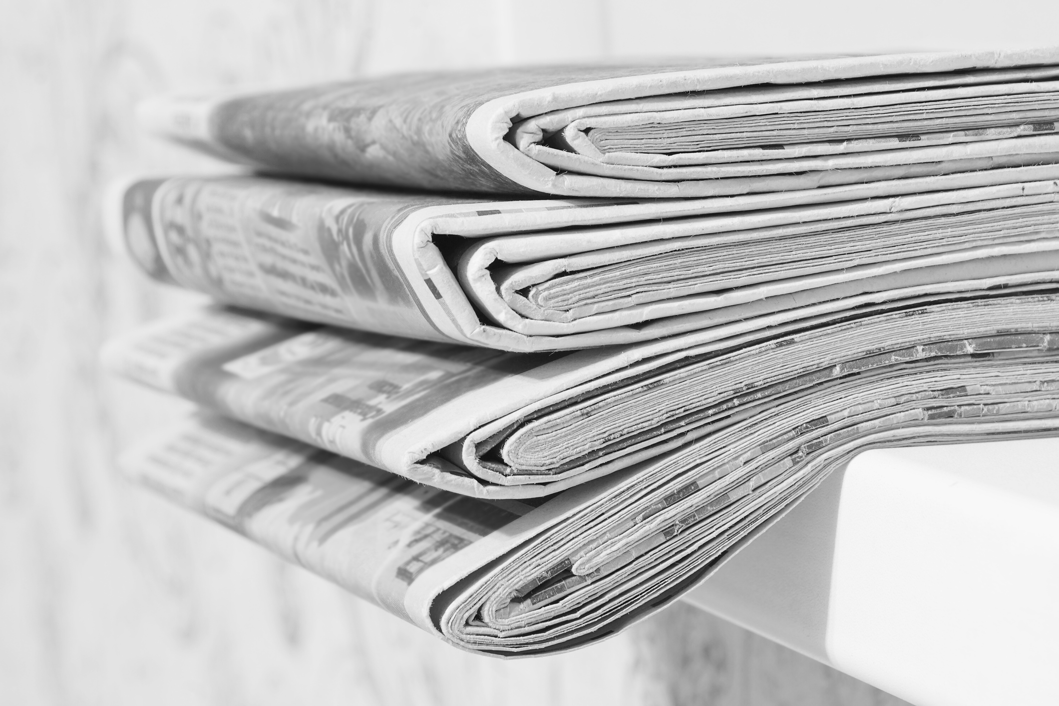 Newspapers on Table