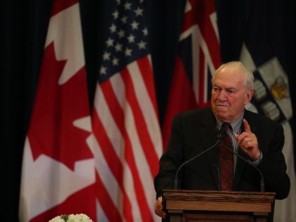 American Senator Bernie Sanders talks at Convocation Hall to talk about Canadian healthcare at the University of Toronto