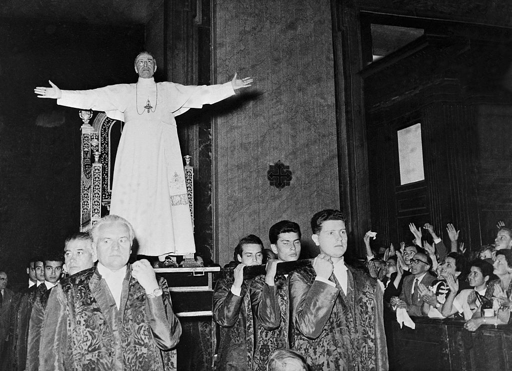 Pope Pius XII Standing Before His Gestatorial Chair