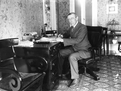 Woodrow Wilson Seated at Desk